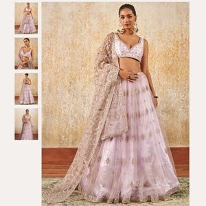 Lashkaraa Lilac Embroidered Lehenga